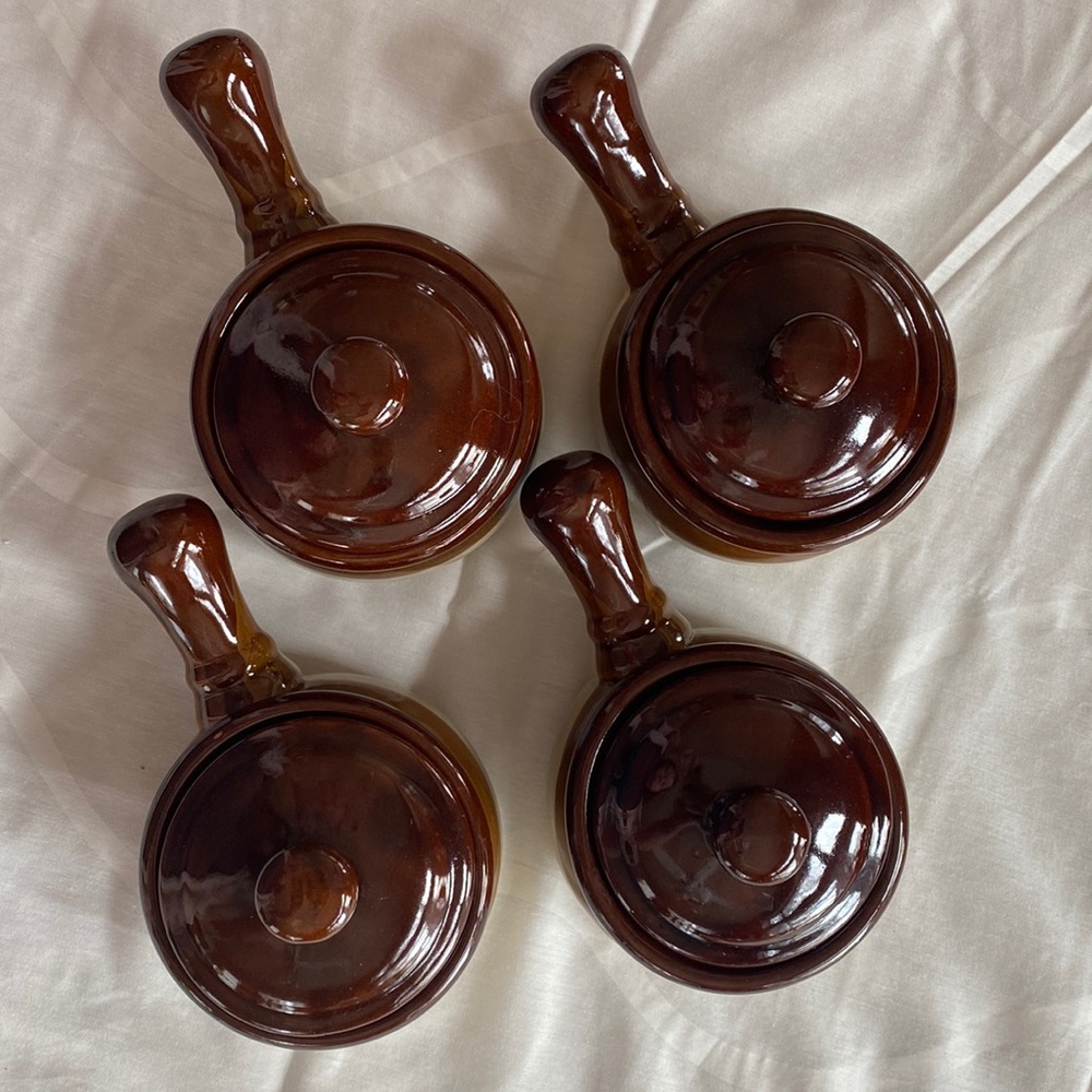 Vintage Stoneware Soup Crocks - 8 piece set